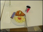 Potato Salad, Snitzel, Coke and Dessert at Dachau