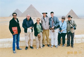 Trafalgar Group Picture at Giza Pyramids 