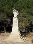 Statue of Elijah in the courtyard