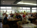 Breakfast, last morning at the Kibbutz