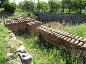 House of Tiles with terracotta roofing at Lerna