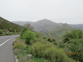 Mountain ranges between Tripoli and Argos.