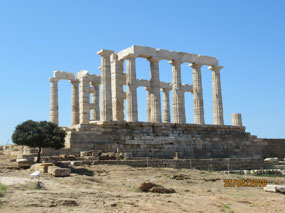 Temple of Poseidon, dedicated to the god of seas