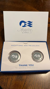 Medallions for the first cruise