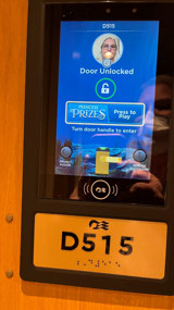 Door unlocks when it senses one of us nearby