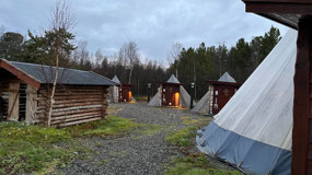 Our tipi is the small one farthest right