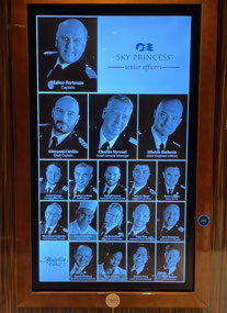 Current senior officers on the Sky Princess