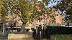 The Hilton across from Hyde Park