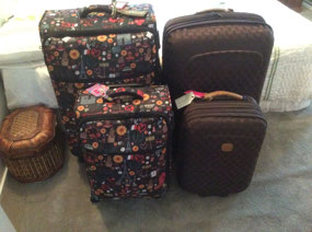 Bags are packed and ready for the off.