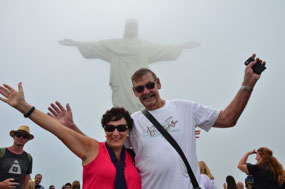 Arms outstretched on top of Corcovado