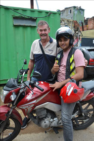 Craig with his biker mate