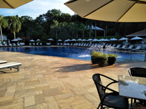 The beautiful pool area at Hotel Belmond
