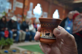 Little cup with coca tea
