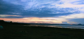 Sunset over the lake
