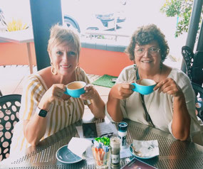 The Ab Fabs at their best  - out for coffee