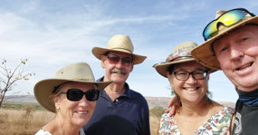 Four of us at the entry to Gibb River Road