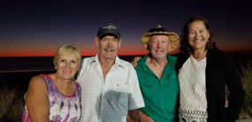 The awesome foursome at the Surf Club
