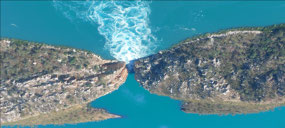 The falls from the air