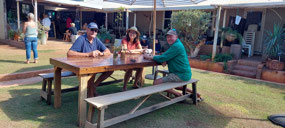 Having morning tea at Bullara