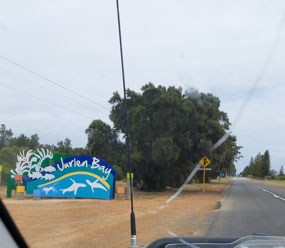 Driving into Jurien Bay