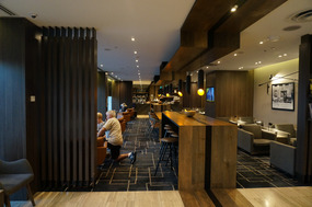 The Amex Lounge, practically empty when we arrived