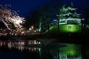 Takada castle illuminated