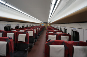 We had the shinkansen to ourselves on the way home