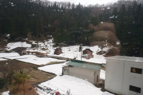 Snow remained in many of many little villages