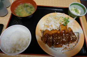 Miso Katsu. Tiny, but really really tasty. 