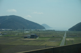 Pretty, but now very familiar scenery of lake Biwa