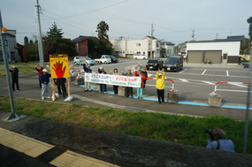 The towns entire population turned out to greet us