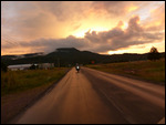 Sunset and rain