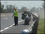Lucky highway was not busy