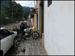Bikes put away for the night