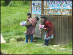 Locals waiting for their train