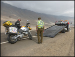 Recovery truck arrives
