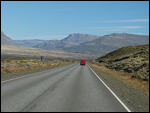 Windy ride leaving El Calefate