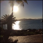 Sun set at coral sea