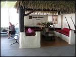 glamorous departure lounge at Aitutaki Airport