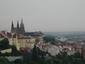 Prague under a broody sky