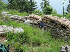 WW1 trenches in the mountains