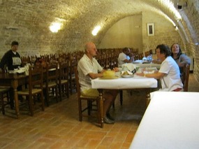 In the monk's refectory 