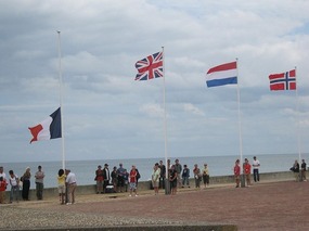 The flag raising ceremony