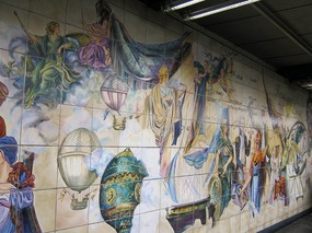 Mural at the Bastille metro