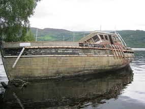 A hulk on Loch Ness