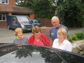 Audrey, Chris, Alan and Alison plotting.....