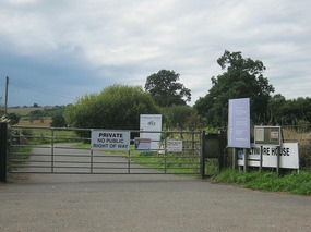 Closed drive to Poltimore