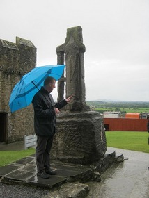 Our guide at St Patrick's Cross