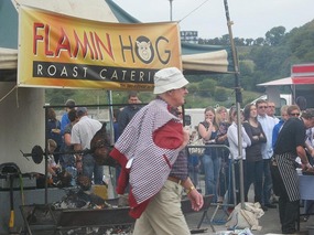 Pig on spit - food fair of Waterford
