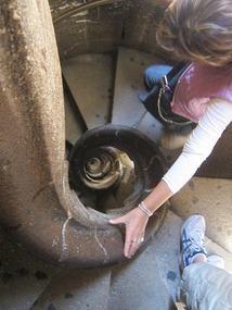 The spiral staircase down